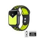 Crong Duo Sport - Pasek do Apple Watch 38/40/41/42 mm (czarny/limonkowy)