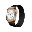 Crong Milano Steel - Pasek ze stali nierdzewnej do Apple Watch 38/40/41/42 mm (czarny)