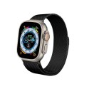 Crong Milano Steel - Pasek ze stali nierdzewnej do Apple Watch 38/40/41/42 mm (czarny)