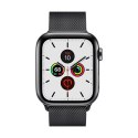 Crong Milano Steel - Pasek ze stali nierdzewnej do Apple Watch 38/40/41/42 mm (czarny)