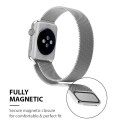 Crong Milano Steel - Pasek ze stali nierdzewnej do Apple Watch 38/40/41/42 mm (czarny)