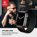 Crong Milano Steel - Pasek ze stali nierdzewnej do Apple Watch 38/40/41/42 mm (czarny)