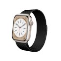 Crong Milano Steel - Pasek ze stali nierdzewnej do Apple Watch 44/45/46/49 mm (czarny)