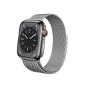 Crong Milano Steel - Pasek ze stali nierdzewnej do Apple Watch 44/45/46/49 mm (srebrny)