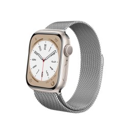 Crong Milano Steel - Pasek ze stali nierdzewnej do Apple Watch 44/45/46/49 mm (srebrny)