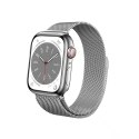 Crong Milano Steel - Pasek ze stali nierdzewnej do Apple Watch 44/45/46/49 mm (srebrny)