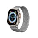 Crong Milano Steel - Pasek ze stali nierdzewnej do Apple Watch 44/45/46/49 mm (srebrny)