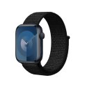 Crong Nylon Reflex - Pasek sportowy do Apple Watch 38/40/41/42 mm (czarny)