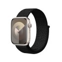 Crong Nylon Reflex - Pasek sportowy do Apple Watch 38/40/41/42 mm (czarny)