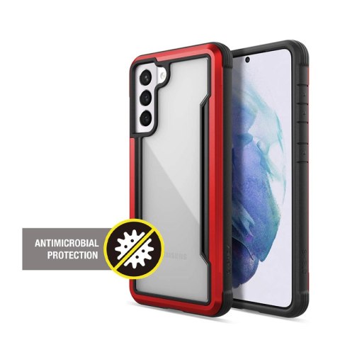 X-Doria Raptic Shield - Etui aluminiowe Samsung Galaxy S21 (Antimicrobial protection) (Red)