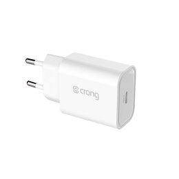 Crong USB-C Travel Charger - Ładowarka sieciowa USB-C Power Delivery 20W (biały)