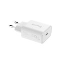 Crong USB-C Travel Charger - Ładowarka sieciowa USB-C Power Delivery 20W (biały)