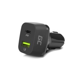 Green Cell - Ładowarka samochodowa USB-C Power Delivery + USB-A Quick Charge 3.0