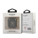 Guess Colored Glitter - Etui Airpods (czarny)