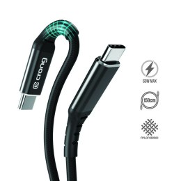 Crong Armor Link - Kabel 60W 3A USB-C do USB-C Power Delivery Fast Charging 150cm (czarny)