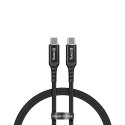 Crong Armor Link - Kabel 60W 3A USB-C do USB-C Power Delivery Fast Charging 150cm (czarny)