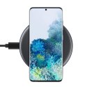 Crong PowerSpot Fast Wireless Charger - Aluminiowa ładowarka bezprzewodowa Qi 15W USB-C z powłoką ze szkła hartowanego (Shadow B