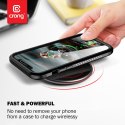 Crong PowerSpot Fast Wireless Charger - Aluminiowa ładowarka bezprzewodowa Qi 15W USB-C z powłoką ze szkła hartowanego (Shadow B