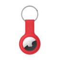 Crong Silicone Case with Key Ring - Etui ochronne brelok do Apple AirTag (czerwony)