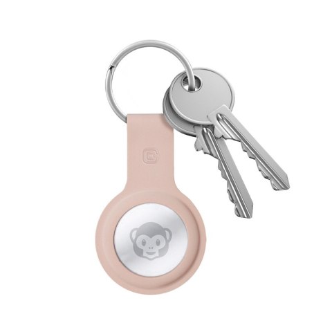 Crong Silicone Case with Key Ring - Etui ochronne brelok do Apple AirTag (piaskowy róż)