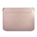 Guess Saffiano Script Computer Sleeve - Etui na notebooka 13" (różowy)