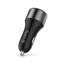 Crong Power Car Charger 63W - Ładowarka samochodowa USB-C PD 45W + USB QC 3.0 18W (czarny)