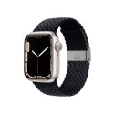 Crong Wave Band - Pleciony pasek do Apple Watch 44/45/46/49 mm (grafitowy)