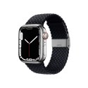 Crong Wave Band - Pleciony pasek do Apple Watch 44/45/46/49 mm (grafitowy)