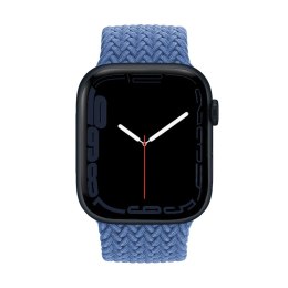 Crong Wave Band - Pleciony pasek do Apple Watch 44/45/46/49 mm (niebieski)