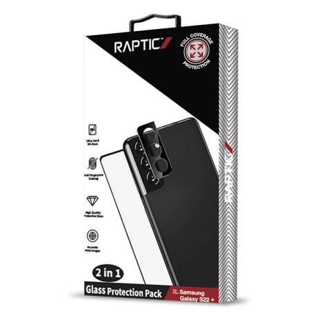 X-Doria Raptic Glass Protection Pack - Zestaw szkło hartowane na ekran + nakładka na aparat Samsung Galaxy S22+