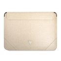 Guess Saffiano Triangle Logo Sleeve - Etui na notebooka 13" / 14" (beżowy)