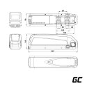 Green Cell - Bateria do roweru elektrycznego 48V 14.5Ah Li-Ion z Ładowarką GC PowerMove