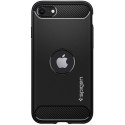 Spigen Rugged Armor - Etui do iPhone SE 2022 / SE 2020 / 8 / 7 (Czarny)