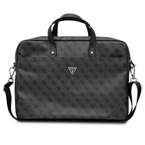 Guess Saffiano 4G Triangle Logo Computer Bag - Torba na notebooka 16" (czarny)