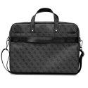 Guess Saffiano 4G Triangle Logo Computer Bag - Torba na notebooka 16" (czarny)