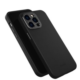 Moshi Napa Slim MagSafe - Skórzane etui iPhone 14 Pro Max (Midnight Black)