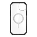 Speck Presidio Perfect-Clear with Impact Geometry + MagSafe - Etui iPhone 15 Plus / 14 Plus z powłoką MICROBAN (Clear / Black)