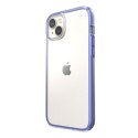 Speck Presidio Perfect-Clear with Impact Geometry - Etui iPhone 15 Plus / 14 Plus z powłoką MICROBAN (Clear / Grounded Purple)