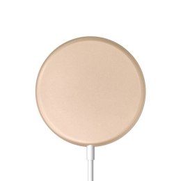 Crong MagSpot Wireless Charger - Aluminiowa ładowarka indukcyjna MagSafe 15W (Gold)