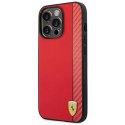 Ferrari Carbon - Etui iPhone 14 Pro (Czerwony)