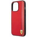 Ferrari Carbon - Etui iPhone 14 Pro (Czerwony)