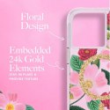 Rifle Paper Clear MagSafe - Etui iPhone 14 / iPhone 13 zdobione złotem (Rose Garden)