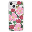 Rifle Paper Clear - Etui iPhone 14 / iPhone 13 zdobione złotem (Rose Garden)