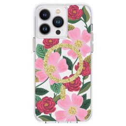 Rifle Paper Clear MagSafe - Etui iPhone 14 Pro Max zdobione złotem (Rose Garden)