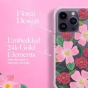 Rifle Paper Clear - Etui iPhone 14 Pro zdobione złotem (Rose Garden)