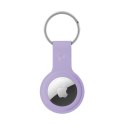 Crong Silicone Case with Key Ring - Etui ochronne brelok do Apple AirTag (fioletowy)