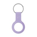 Crong Silicone Case with Key Ring - Etui ochronne brelok do Apple AirTag (fioletowy)