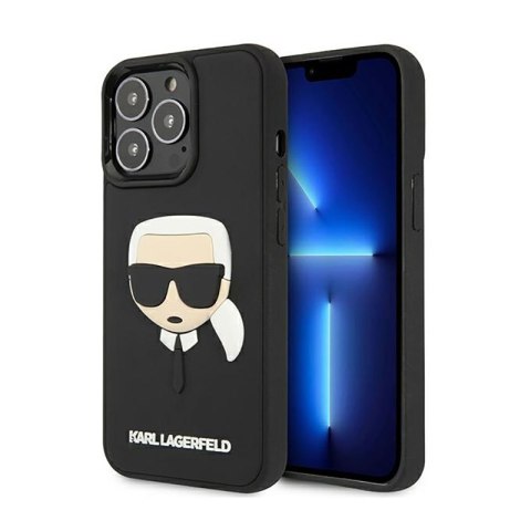 Karl Lagerfeld 3D Rubber Karl's Head - Etui iPhone 13 Pro (czarny)