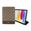 Guess 4G Stripe Allover - Etui iPad 10.9" (2022) (Brązowy)