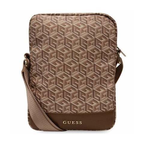 Guess GCube Stripe Tablet Bag - Torba na tablet 10" (Brązowy)